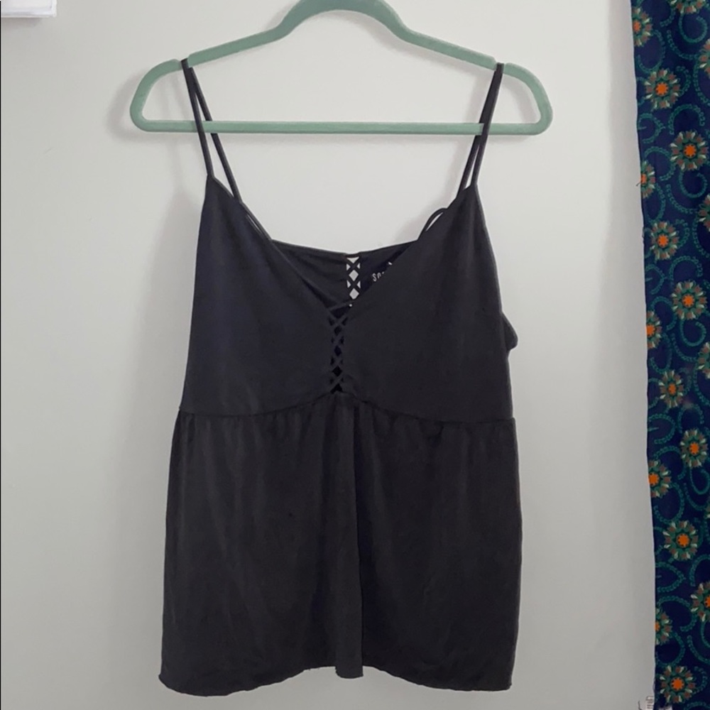NWOT American Eagle sueded flowy tank - GREY XXL